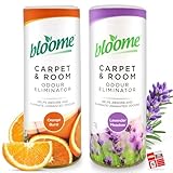 SOL 2pk Carpet & Room Odour Eliminator, Pet-Friendly Carpet Freshener Powder with Long-Lasting Lavender and Orange Scents, Deodoriser for Fresh, Clean Room, Dual-Pack Convenience, Easy Application