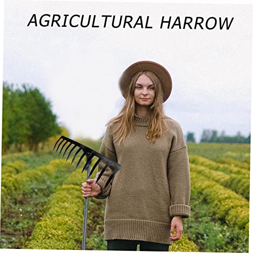 BESTonZON 1 Peça Ancinho De Nove Dentes Cabo De Vassoura Ferramentas Manuais Portafiltro Ancinhos De