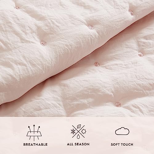 Laura Ashley- Queen Quilt Set, Reversible Bedding Set Including Sham(s), All Season Farmhouse Home D cor (Hailee Pink, Full/Queen) - Image 6