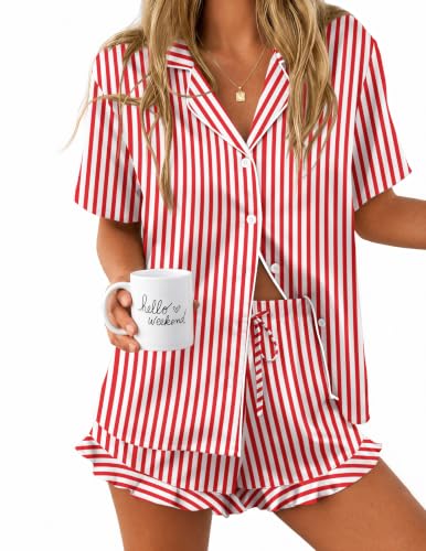 Women's Satin Short Sleeve Pajama Set - image 1