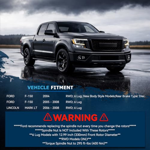 Image of Detroit Axle - Front Brake Kit for RWD 2004-2008 Ford F-150