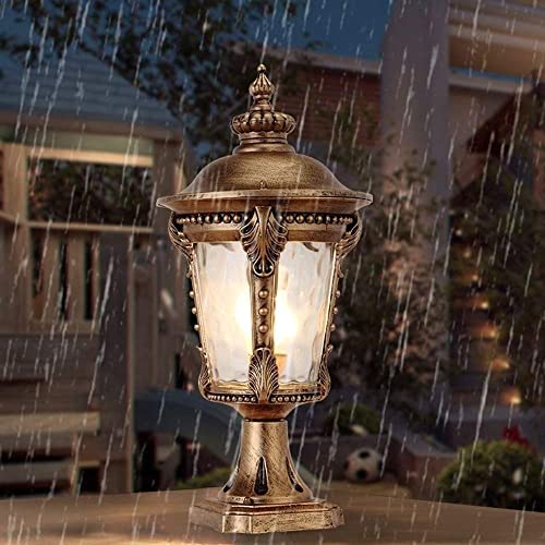 Farol antiguo retro E27 de aluminio resistente para iluminación decorativa exterior 5