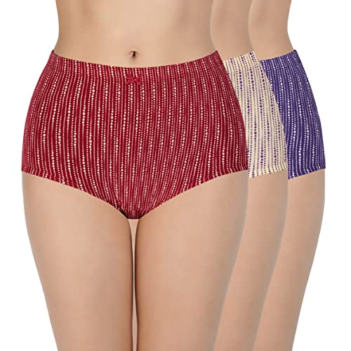 Image of Amante Inner Elastic Cotton Full Brief Panty Pack- Pack of 3
