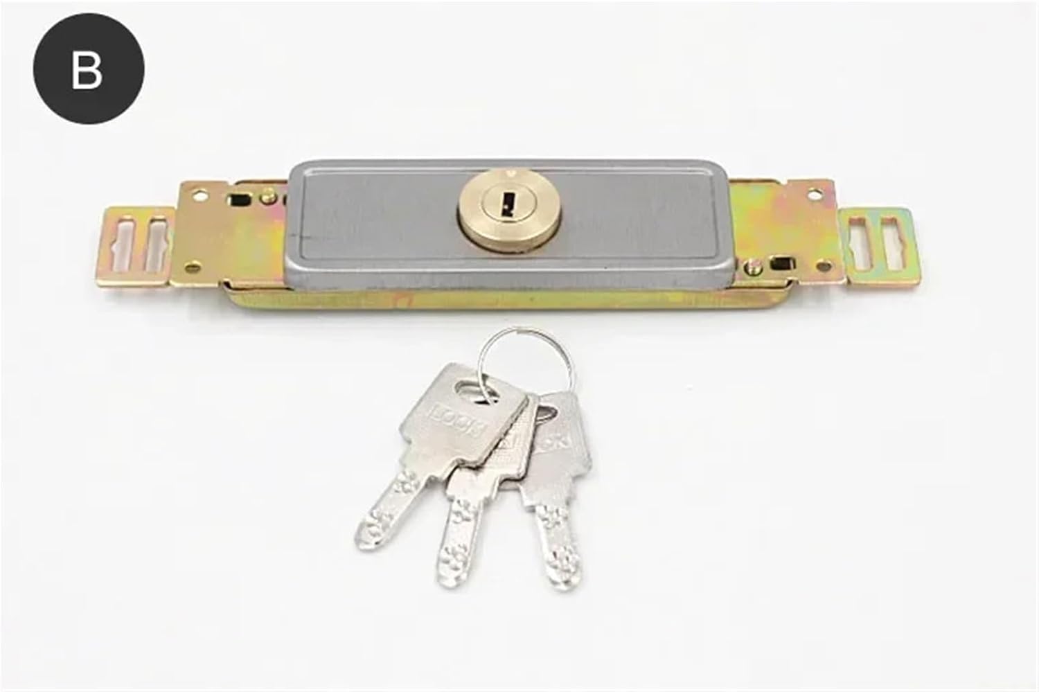 Roll gate Anti-Theft Lock,Shutter Safe Locks,Copper Cylinder,Locked in Inside or Outside,Install Middle or Bottom,Hardware(B)