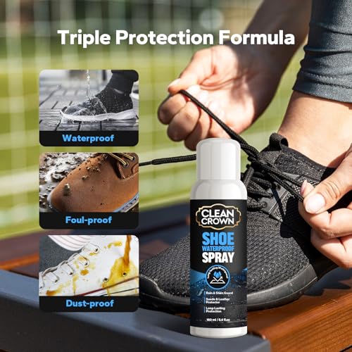 Image of Shoes Protector Spray (5.4 Fl Oz), Suede & Leather Protector Spray, Waterproofing & Stain Guard for Shoes, Boots, Bags & Upholstery, Long-Lasting Water Repellent Spray