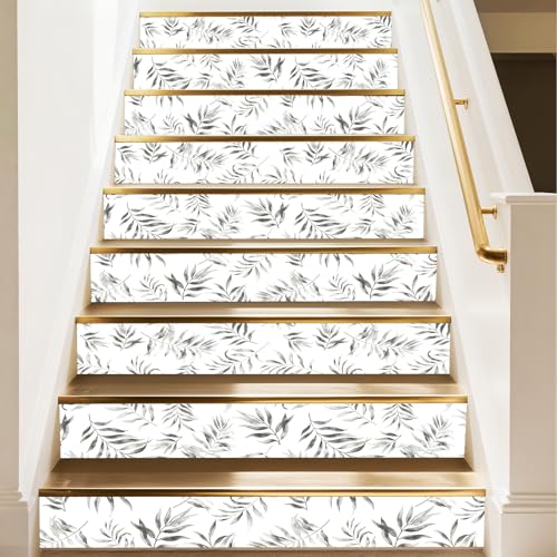 Stickers pour escalier feuilles légères PLIGREAT | 10 contremarches auto-adhésives - 2