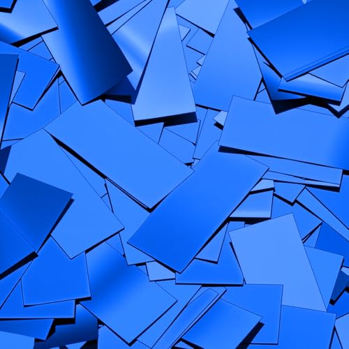 Image of Sumind 1000 Grams Large Sapphire Blue Confetti Foil Glitter Metallic Shredded Paper Filler Throwable Scatter Table Party Confetti for Wedding Gender Reveal Graduation Birthday Baby Shower Party Decor