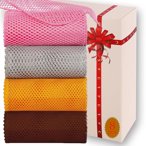 LIBRNTY 8 pièces Torchon Vaisselle, Torchon Cuisine, Filet Vaisselle, Filet grattant Menage,Torchons,Chiffons en Maille pour Vaisselle et cuvettes pour Le Nettoyage de la Maison, de la Cuisine