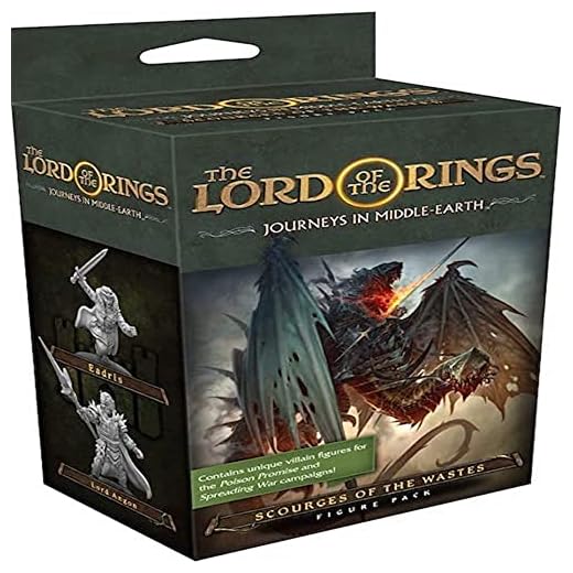 Fantasy Flight Games Set di figure Flagelli delle Rifiute: Lord Rings: Journeys in Middle-Earth Gioco da tavolo, Carta, Età 14+, 1-5 giocatori, 60+ minuti di gioco, FFGJME10, Multicolore, Confezione