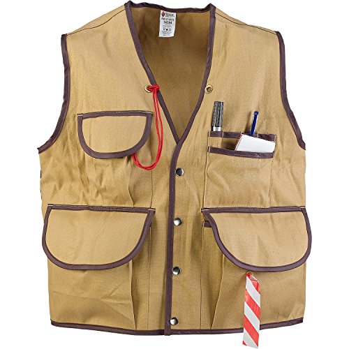 JIM-GEM Pro 10-Pocket Cotton Army Duck Cruiser Vest, X-Large, 43-46, Tan