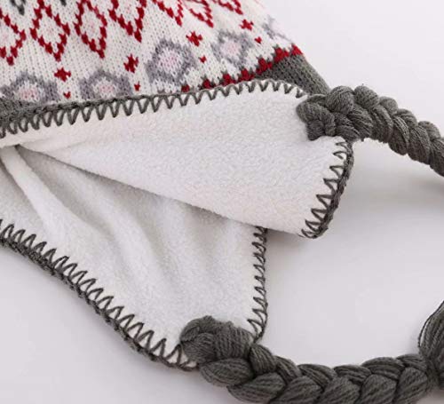 Home Prefer Toddler Girls Winter Hats Earflaps Beanie Fleece Lined Knit Kids Hat4