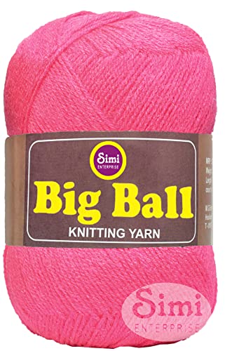 Image of Big Ball Rose (200 gm) Wool Ball Hand Knitting Wool /Art Craft Soft Fingering Crochet Hook Yarn, Needle Knitting Yarn Thread dyeB B CIB