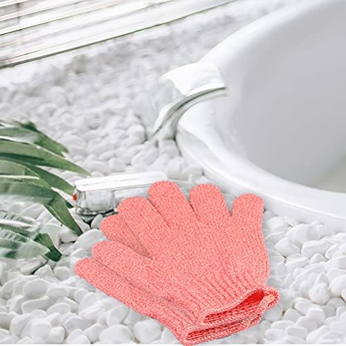 8 PCS Exfoliating Gloves, Polyester Exfoliator Mitt, Body Exfoliating Wash Glove Dead Skin Remover Shower Body Scrub Gloves for Adults and Kids, Ingrown(Blue, White, Pink, Orange