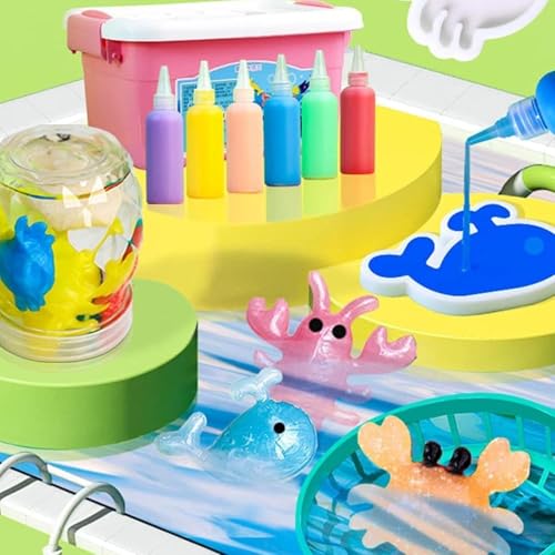 Image of Amitasha 3D Water Spirit Magic Art ELF Craft Kit Water Gel Toys Mould Jelly Activity Fun Educational Soft Squeeze Birthday Gift for Boys Girls