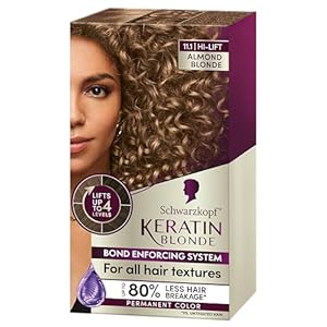 Schwarzkopf Keratin Blonde Hair Dye Almond Blonde 11.1, Hi-Lift Permanent Color, 1 Application – Hair Color Enriched with Keratin, Lightens up to 4 Levels and Protects Hair from Breakage
