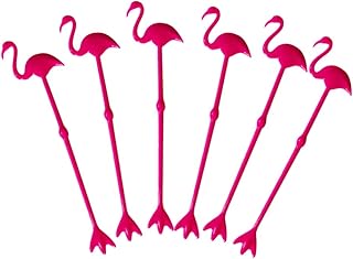 WINOMO Swizzle Kije 12 Sztuk Flamingo Design Mieszanie Rod Drink Muddler Blever Mieszajca Blender Party Do Koktajca Koktajl Czekoladowy Mleczne (Rosy)