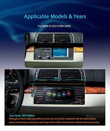 XTRONS 7" HD Touch Screen Autoradio mit Windows CE DVD-Player Autostereo unterstützt GPS Navigation Lenkradsteuerung Bluetooth Auto Musik Streaming DAB FÜR BMW X5 E53 (1999-2006) – Bild 3