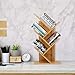 Wood Desktop Small Tree Bookshelf, Organizer Shelves Floor Standing Bookcase, For Office Home School Storage Rack, For CD/Magazine/Book Shelf Display Shelf - View #8