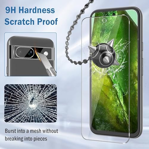 Image of Uyiton by SHILD - (Pack of 2) Tempered Glass Screen Protector for Google Pixel 8A | 9H Hardness | HD Clarity | Fingerprint Unlock Support | Edge-to-Edge Coverage | Easy Installation