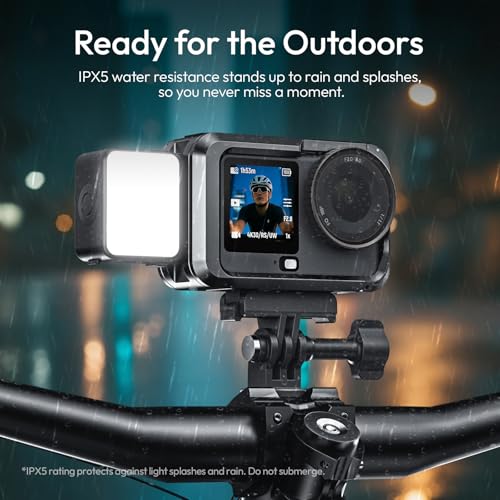 Image of Vlogging Light for DJI Osmo Nano /Osmo Action 6, ULANZI LM24 Waterproof Magnetic Mini LED Action Camera Video Light Accessories, Quick Release Photography LED Fill Light for Vlog Selfie Video Recording
