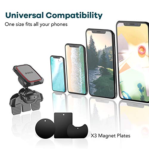 Magnetic CD Phone Car Mount for Car CD Player, OQTIQ CD Slot Car Phone Mount Holder with Built-in 6 Strong Magnets, Compatible with iPhone 12 Samsung Galaxy LG and More