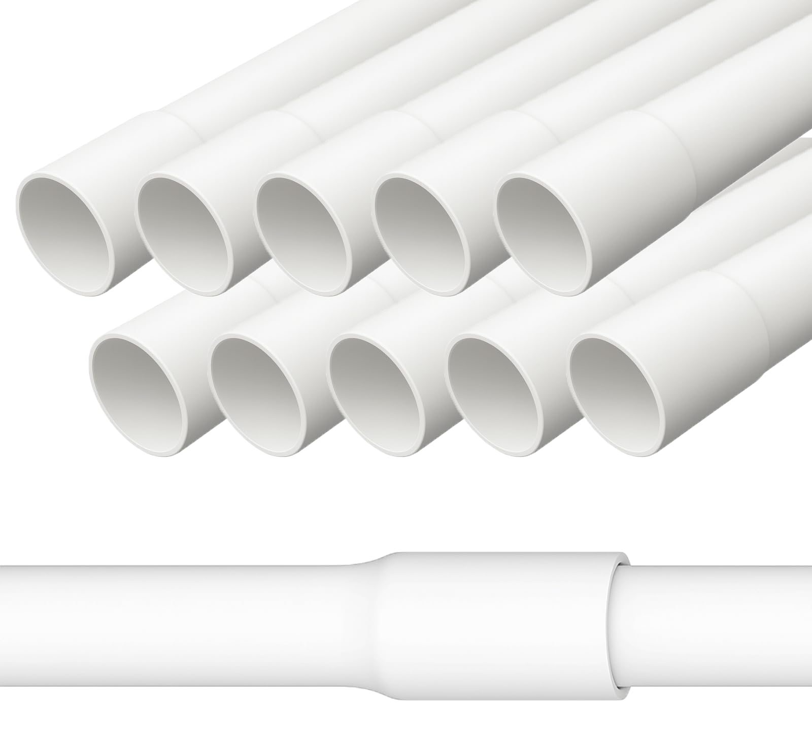 Przewód kablowy z PVC sztywny 20 mm M20 20 m trudnopalny biały