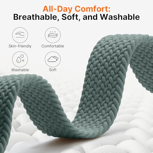 Image of Fullmosa 2 Packs Magnetic Braided Watch Bands - 18mm 20mm 22mm Quick Release Replacement Wristband, Stretchy Nylon Solo Loop Compatible with Traditional and Smartwatches for Men Women