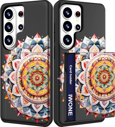 IWONE for Samsung Galaxy S26 Ultra Case - Yellow Mandala Mild