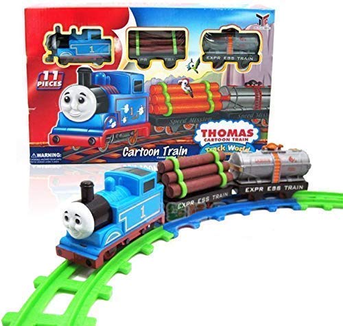 Battery Operated Train Toy Vintage Steam Engine with Tracks, Realistic Lights & Sounds, Motorized Railway Playset for Kids, Boys & Girls, Best Gift for Train Lovers Multicolor