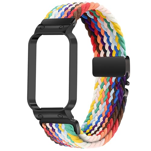 For Xiaomi Band 9 Active ��p�o���h �����x���g �\�t�g �ʋC �h�� �e�͐� �҂ݍ��݌����p�X�g���b�v �i�C�����o���h ���X�g�o���h �ی�t���[����̌^ �j�����p �E���ȒP (���C���{�[�J���[)