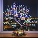 Fuchsun Bonsai Tree Light 108 LED 4 Color Shimmer Silver Branches Battery and USB Operated (Galaxy Glow Silver Branch)
