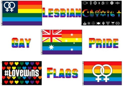Moon 3x5 Wholesale Lot Lesbian Female Australia Gay Pride Set Flags Flag 3x5 - Bright Color UV Resistant - Prime Outside Garden Cave Home Decor