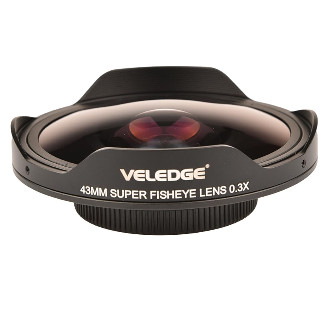 Adaptateur d'objectif Fisheye 37 mm 0, 3X HD Ultra Grand Angle, Anneau Adaptateur pour Appareil Photo, Accessoires pour Photographie de Paysage, Voyage, Gros Plan, Capture de scène Large