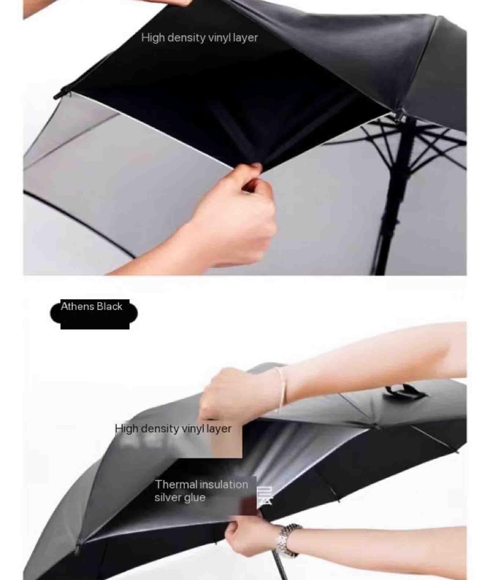 Dwuwarstwowy automatyczny parasol Ponadgabarytowy długi uchwyt Prosty pręt Ochrona przed słońcem i wiatrem Męski podwójny parasol golfowy