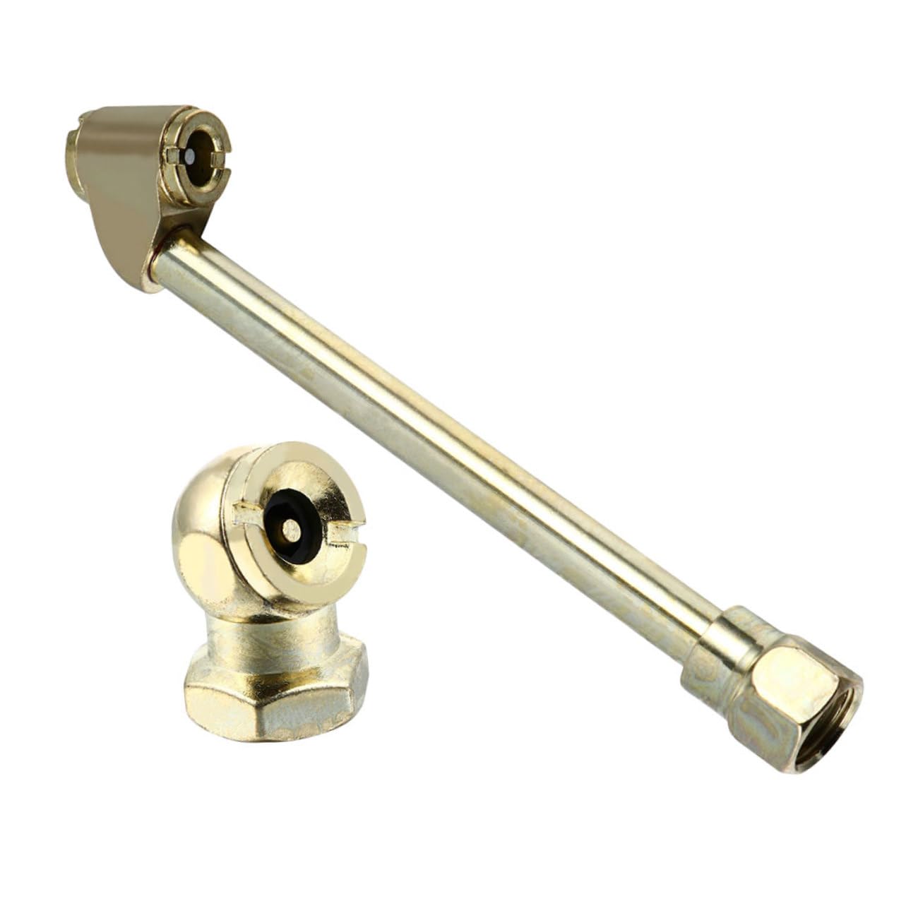Cabilock Chuck Inflator Nozzle Kit 1/4npt Multipurpose Air Filling Attachment for Cars Bikes Sports Balls