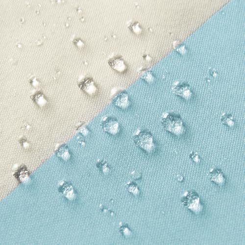 Image of Allorry Outdoor Pillow Covers 20x20 Set of 2 Light Blue Striped Decoration Throw Pillow Covers for Spring Summer Outdoor Waterproof Garden Patio Furniture Sofa Bed Home Decor JB007-O20