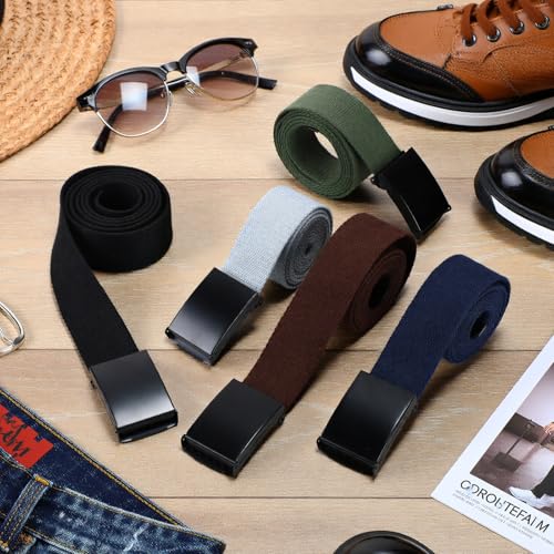 Image of Yahenda 20 Pcs Web Belt for Men Women Belt Adjustable Canvas girdle Golf Strap with Military Buckle Casual Web girdle