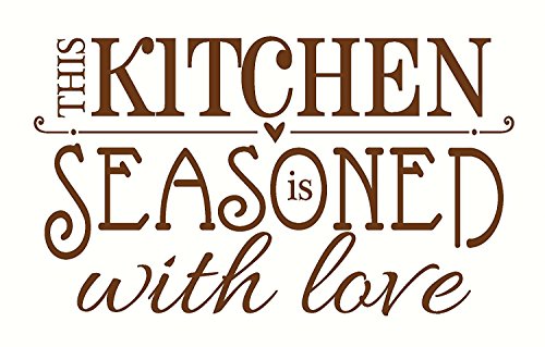 This Kitchen is Seasoned with Love - Inspirational Decals for Kitchen & Dining Room - Matte Vinyl Wall Decal Sayings for Wall Decor - Die-Cut Vinyl Wall Art -23