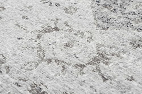 Wecon Home Teppich Beige Blau modern Vintage Kurzflor für Wohnzimmer, Schlafzimmer oder Flur SOHO Touch (240 x 290 cm)