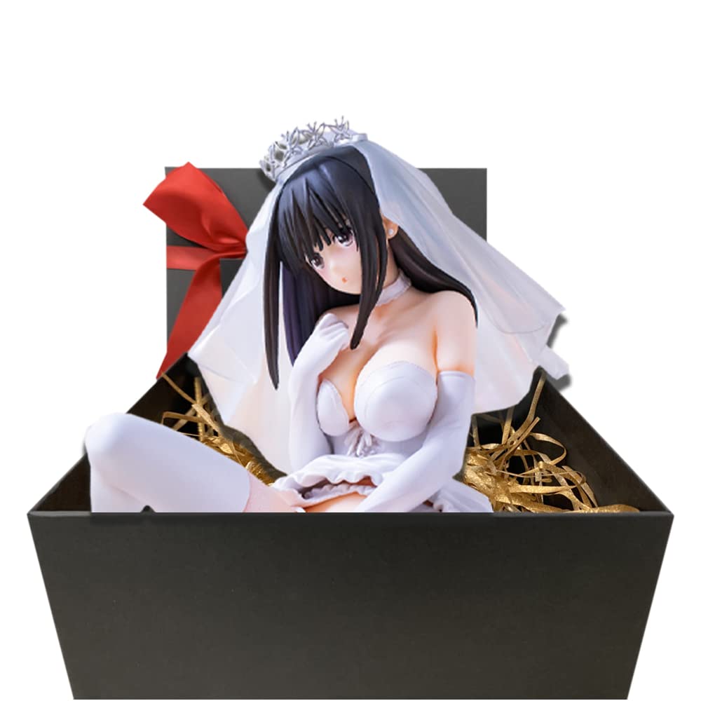 SAOPAN Anime Ecchi Figure Original Character - Saeki Ai - 1/6 Wedding Ver.Action Figure Home Decor Collectible Figurines Model Toy Gifts Box Packing（No Retail Box） (White)