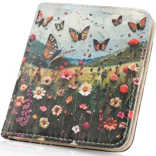 MEITRUE Slim Small Wallet for Women RFID Womens Wallet Leather ID Credit Card Holder whit Zipper Coin Pocket Bifold Compact Wallet