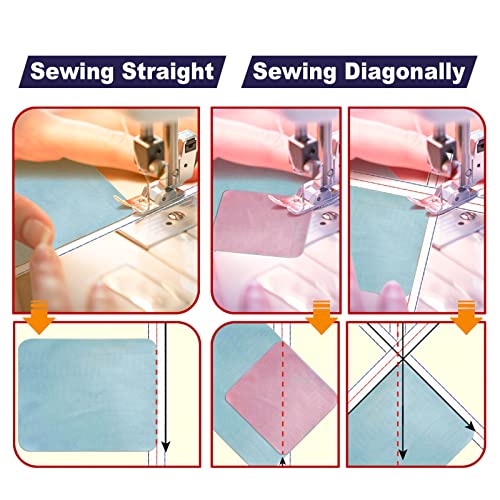 Tssart 1/4" Seam Diagonal Seam Tapes - 10Yard Each Roll Sewing Basting Tape For Stitching Straight Diagonal Seams Instruction Tool (2Pcak) #TOP3