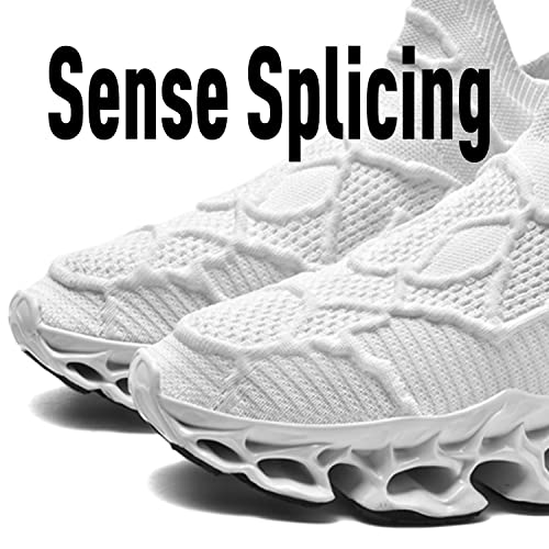 Image of Poramea Mens Slip on Loafers Walking Tennis Shoes Laceless Running Blade Sneakers Mesh Trail Jogging Casual Athletic