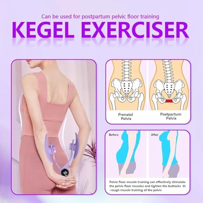 Thigh Master,Kegel Exerciser,Pelvic Floor Muscle,Pelvic Floor Exercise Devices,Thigh Master Thigh Exerciser for Women,Hip Trainer Kegel Exerciser,Pelvic Floor Trainer for Postpartum Rehabilitation
