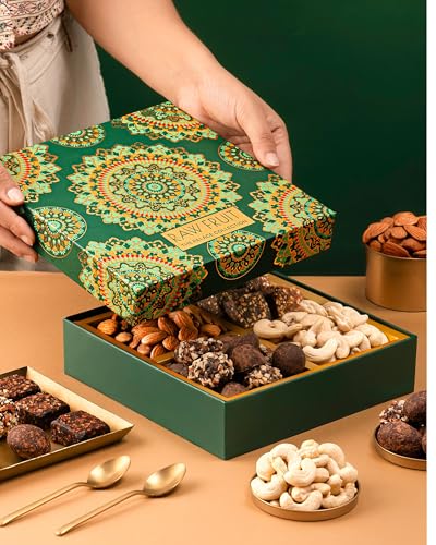 Image of Hyperfoods Dry Fruits Gift Box Diwali Gifts for Family and Friends Chocolate Gift Hamper Dry Fruit Diwali Gifts for Employees Corporate Gifts for Employees Hampers Dry Fruits Combo Pack