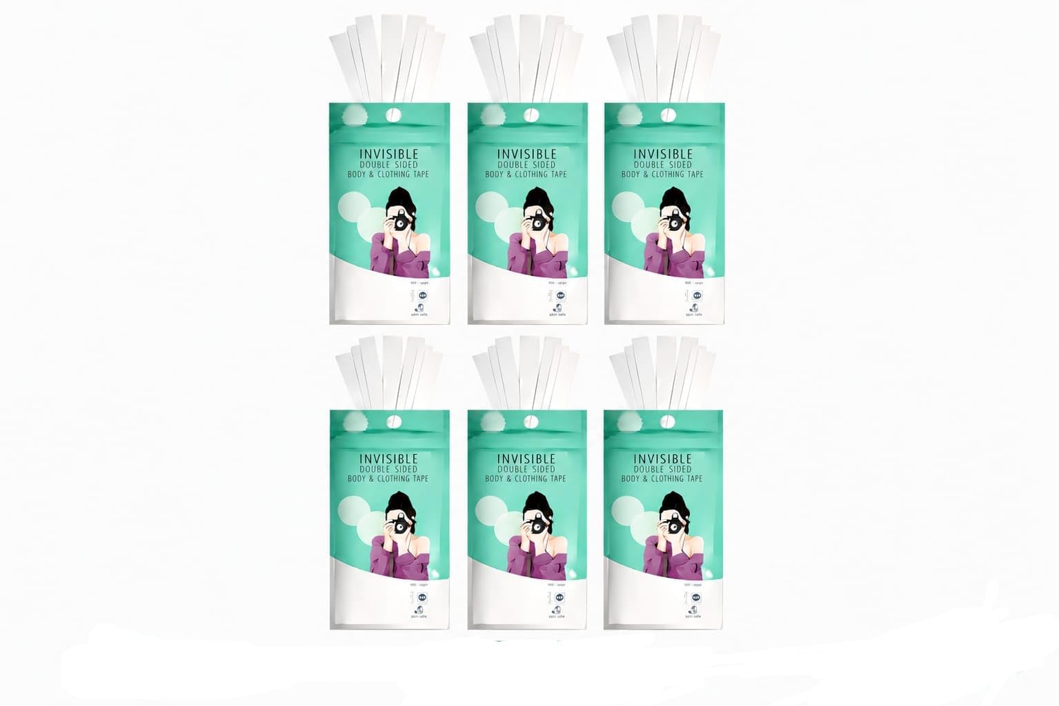 SHRIVANAA Anti-Exposure Clothing Tape, Double-Sided Fashion Adhesive Body Stickers for Low-Cut Dresses and Backless Outfits-image-28