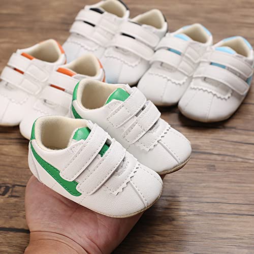 Image of Clowora Baby Boys Girls Shoes Non-Slip Rubber Sole Sneakers Infant First Walking Toddler Crib Shoes Newborn Loafers Flats.