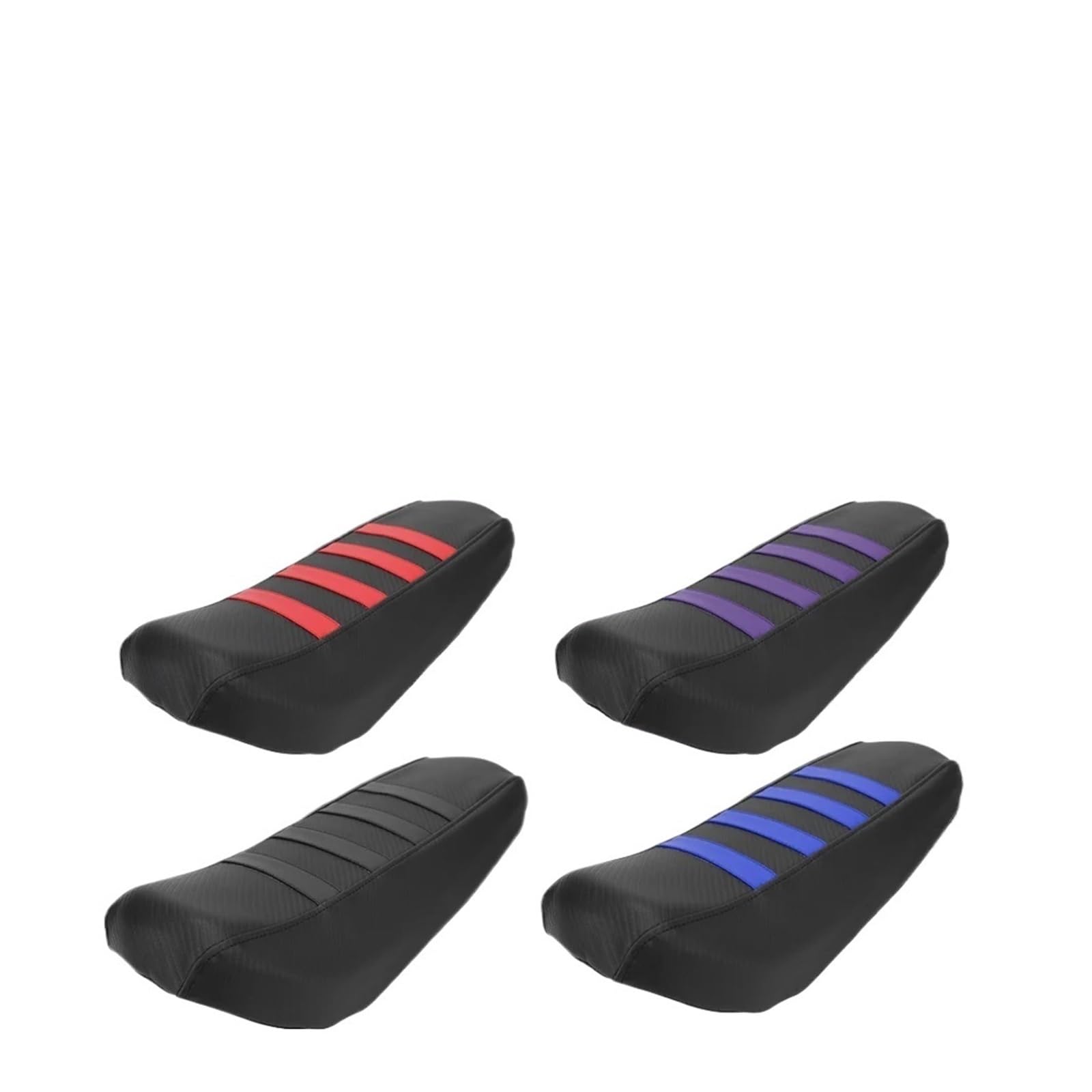 Funda para Asiento de Motocicleta Accesorios para Motocicleta, Fundas de Cojines Antideslizantes, Suaves a Rayas para Funda Asiento(Morado)