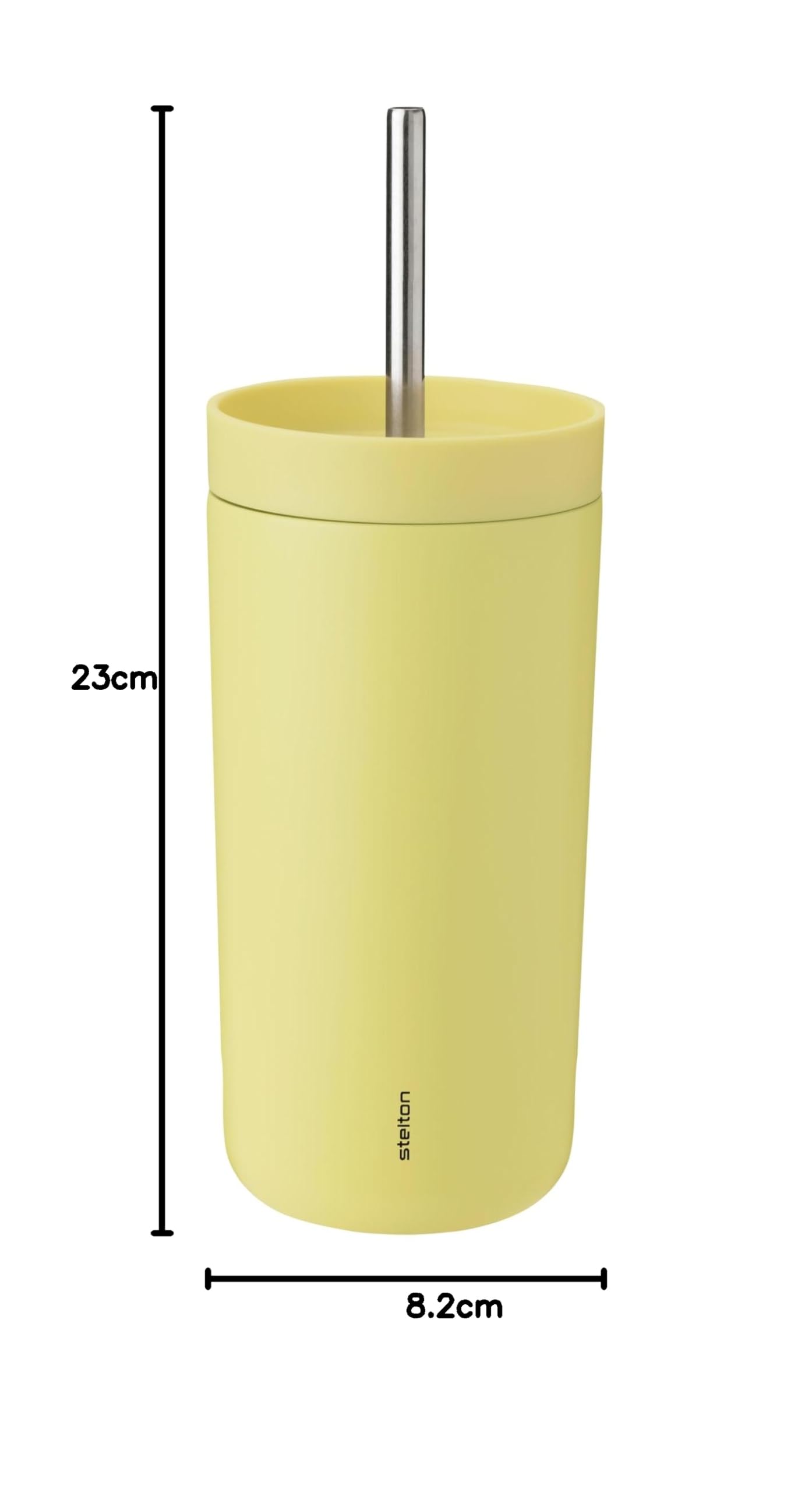 Stelton To Go Sip kubek termiczny ze słomką, 0,4 l, izolowany próżniowo, trwały – 400 ml, Laevis