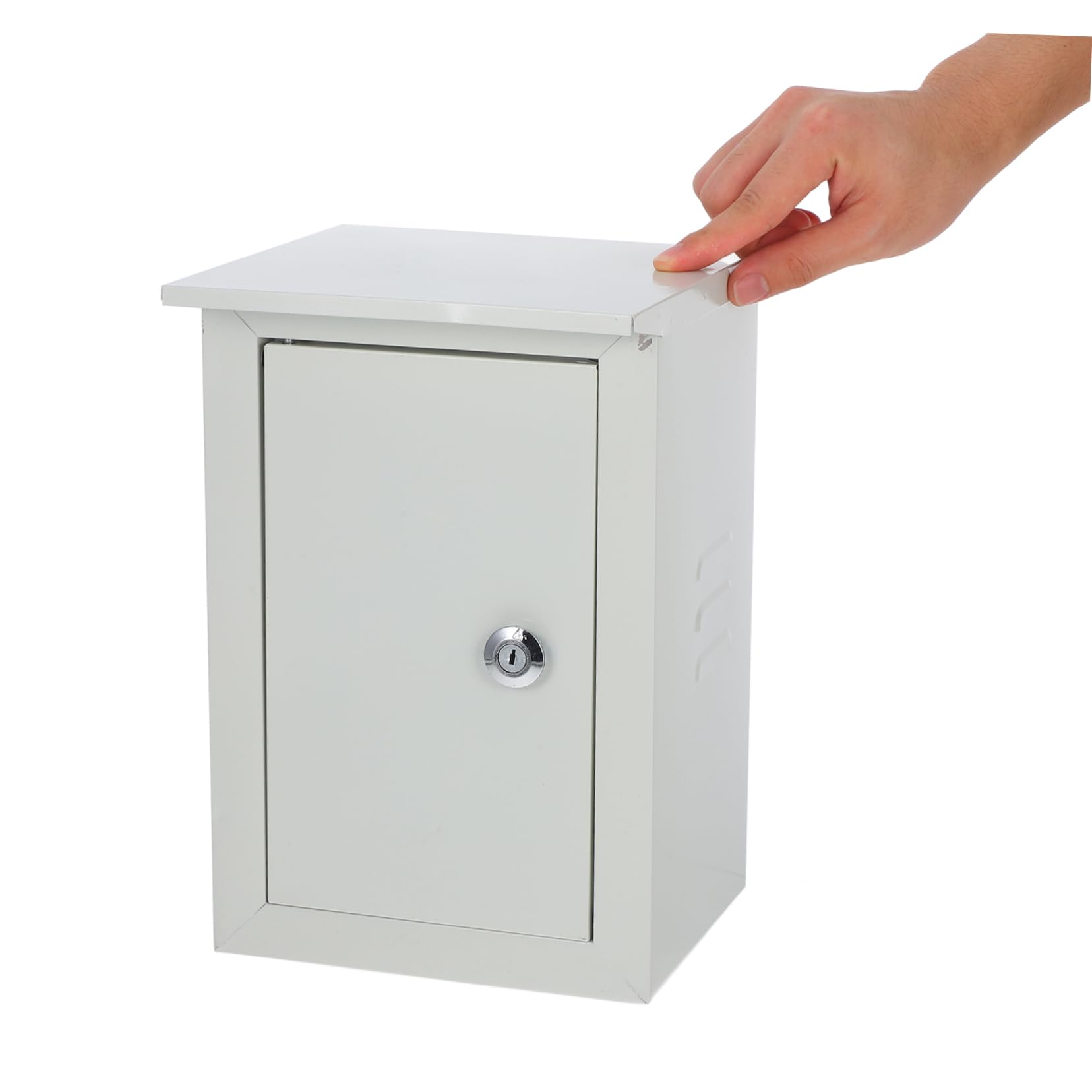 Caja de Alimentación de Pared Montada en Superficie para Exterior Beige | Aluminio, Gran Capacidad, Resistente Intemperie, Evita Entrada de Suciedad, Mantenimiento Sencillo